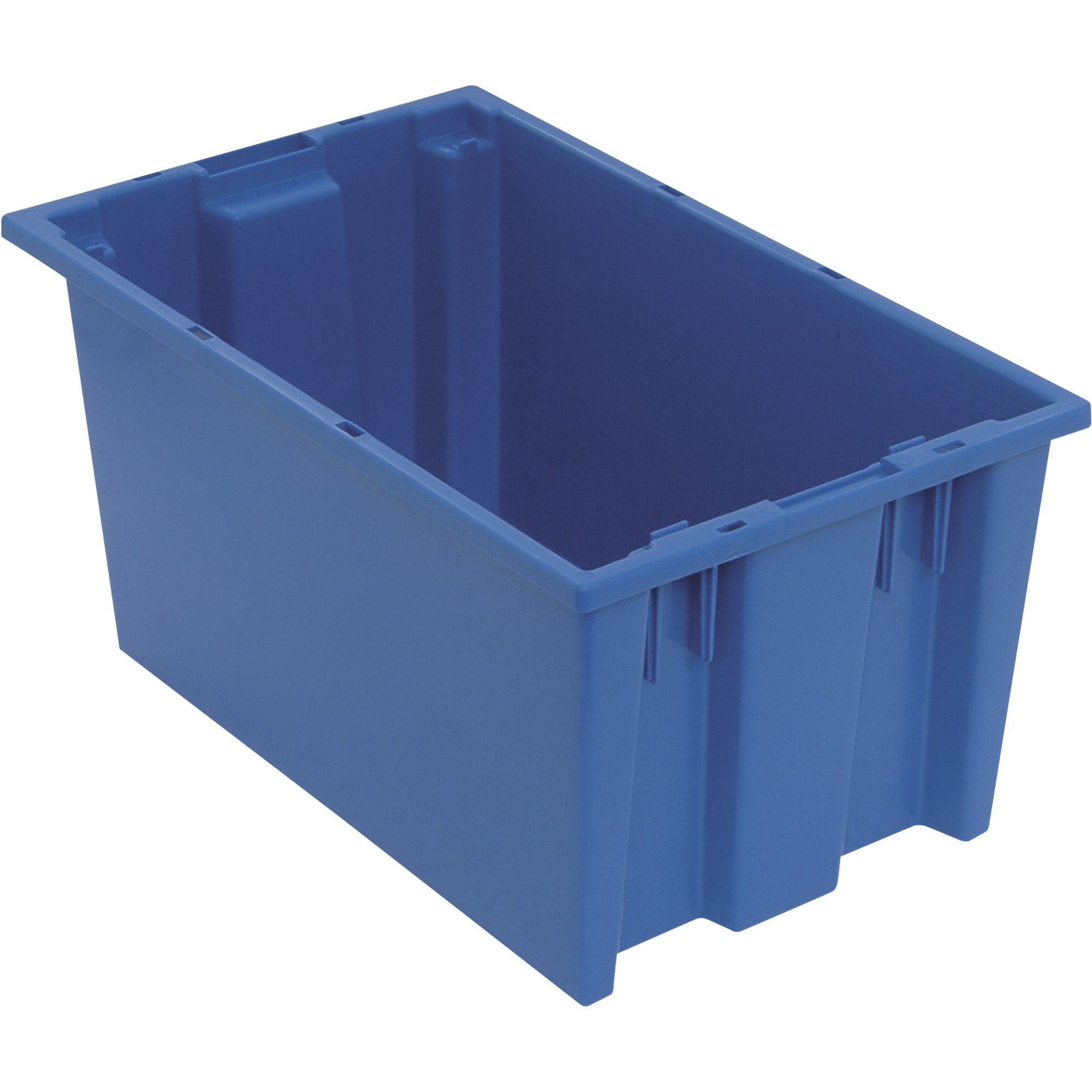 Quantum Storage Stack and Nest Tote Bin — 18in. x 11in. x 9in. Size, Carton of 6